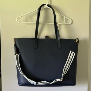 Mark & Graham Navy Vegan Leather Tote
